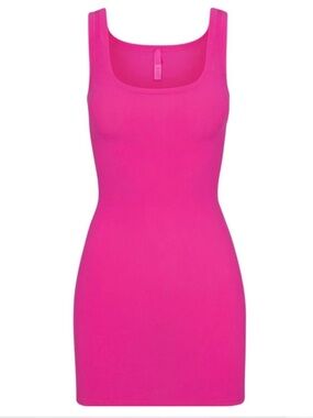 SKIMS Hot Pink Soft Lounge Mini Dress